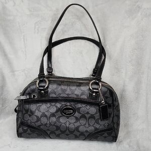 Coach 2012 Peyton Signature Logo PVC Satchel